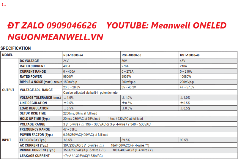 Bộ Nguồn Meanwell RST-10000-48
