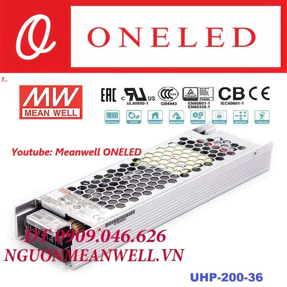 Bộ Nguồn Meanwell UHP-200-36 Bộ Nguồn Meanwell UHP-200-36