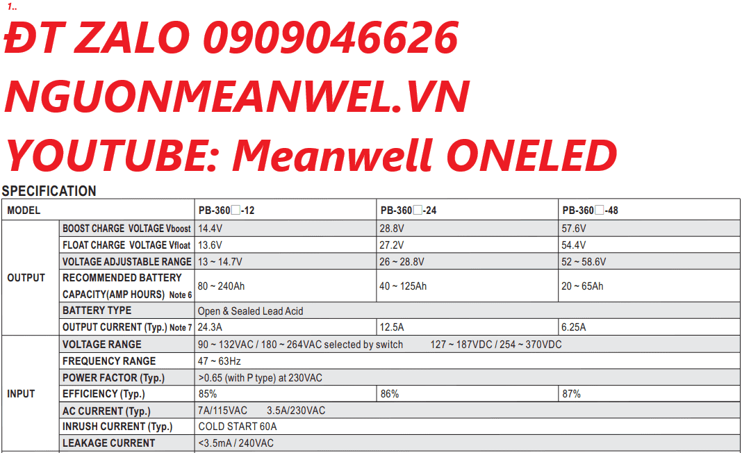 Bộ Nguồn Meanwell PB-360P-24