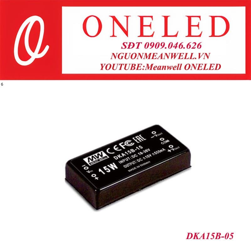 Bộ nguồn dạng tĩnh meanwell DKA15B-05 Bộ nguồn dạng tĩnh meanwell DKA15B-05