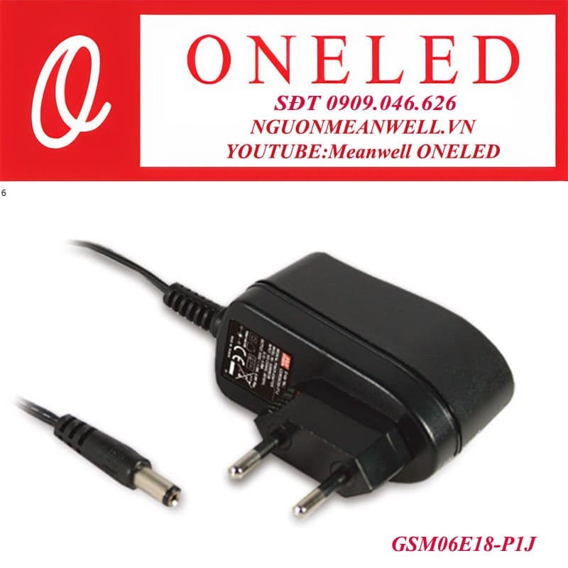 Bộ nguồn dạng tĩnh meanwell GSM06E18-P1J Bộ nguồn dạng tĩnh meanwell GSM06E18-P1J